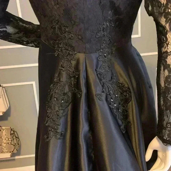 Unbranded Black Lace 3/4 Sleeve Plus Size Dresses for Women Size 8. - Picture 7 of 11